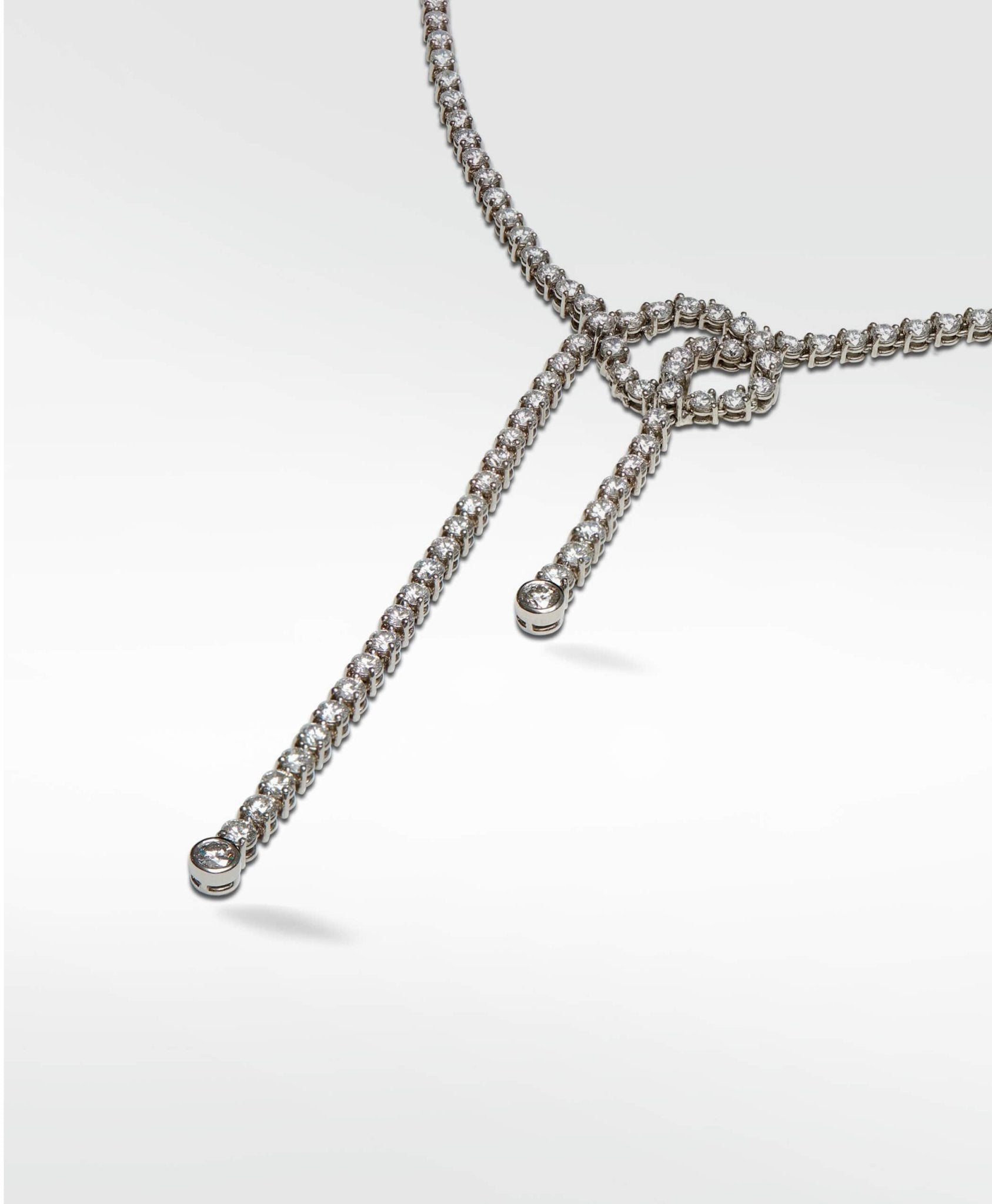 Knot Diamond Necklace in Platinum - Lark and Berry