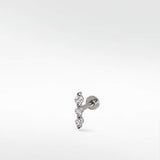 Modernist Diamond Stud Earring