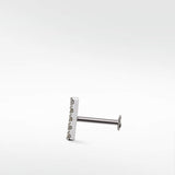 Modernist Diamond Pavé Linear Stud Earring