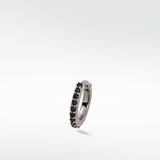 Modernist Pav√© Black Spinel Medium Hoop - Lark and Berry