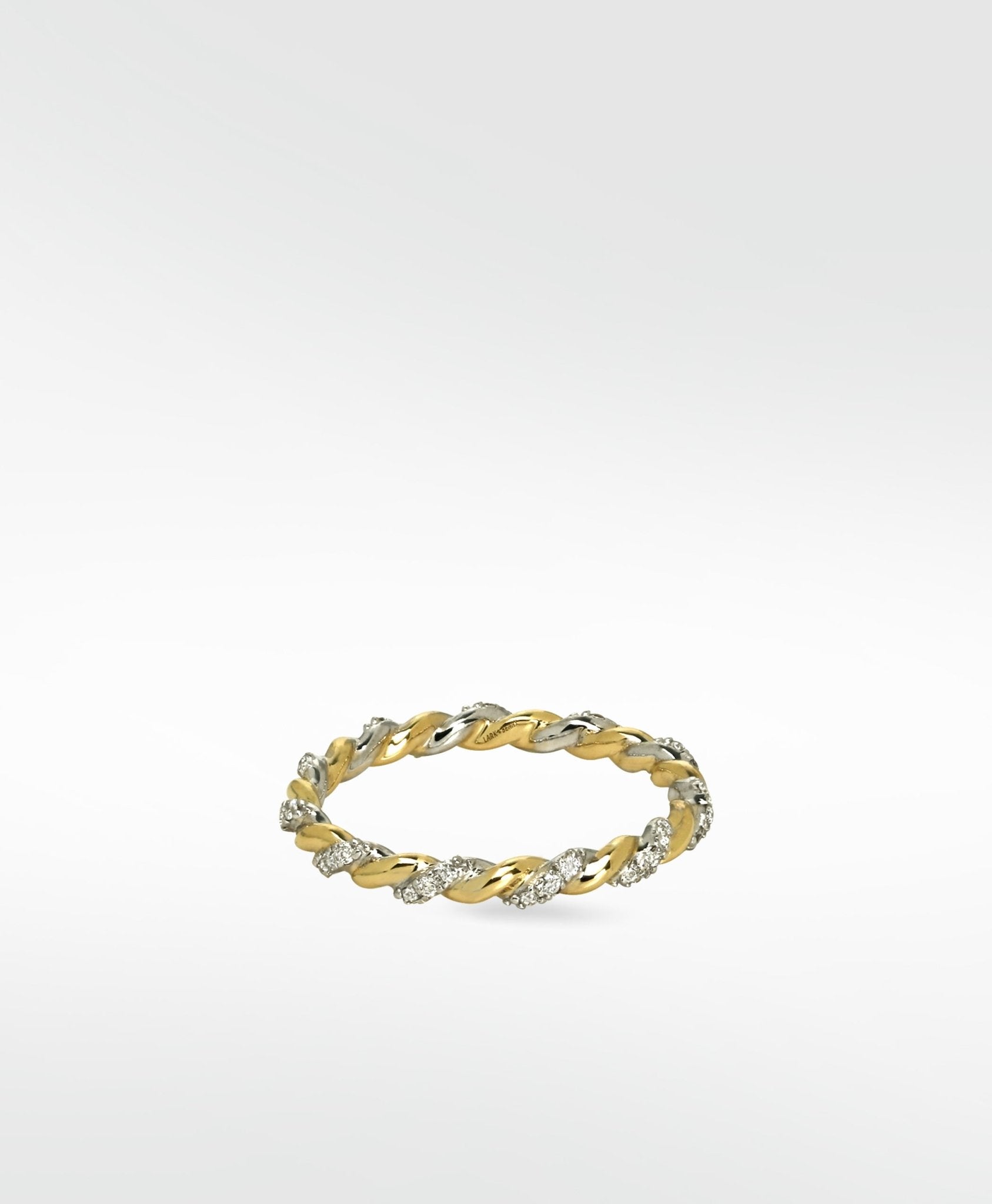 Modernist Slim Twist Diamond Ring in 14k Gold - Lark and Berry