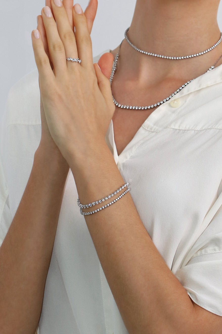 Modernist Tennis Bracelet in 14K Gold - Lark and Berry