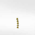 Modernist Tennis Small Ear Crawler Labret Earring in 14K Gold - Various Colourways - Lark and Berry