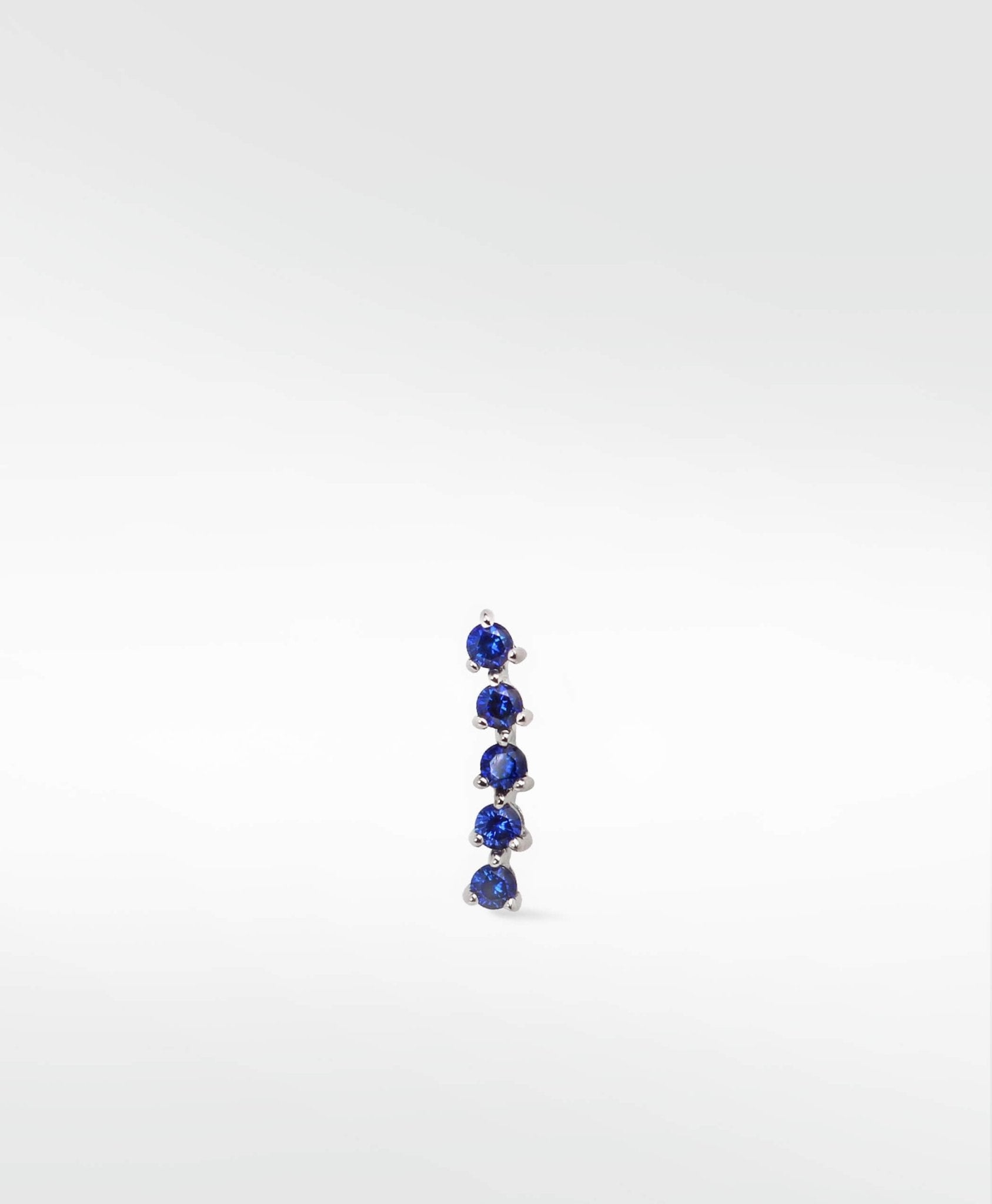 Modernist Tennis Small Ear Crawler Labret Earring in 14K Gold - Various Colourways - Lark and Berry