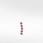 Modernist Tennis Small Ear Crawler Labret Earring in 14K Gold - Various Colourways - Lark and Berry