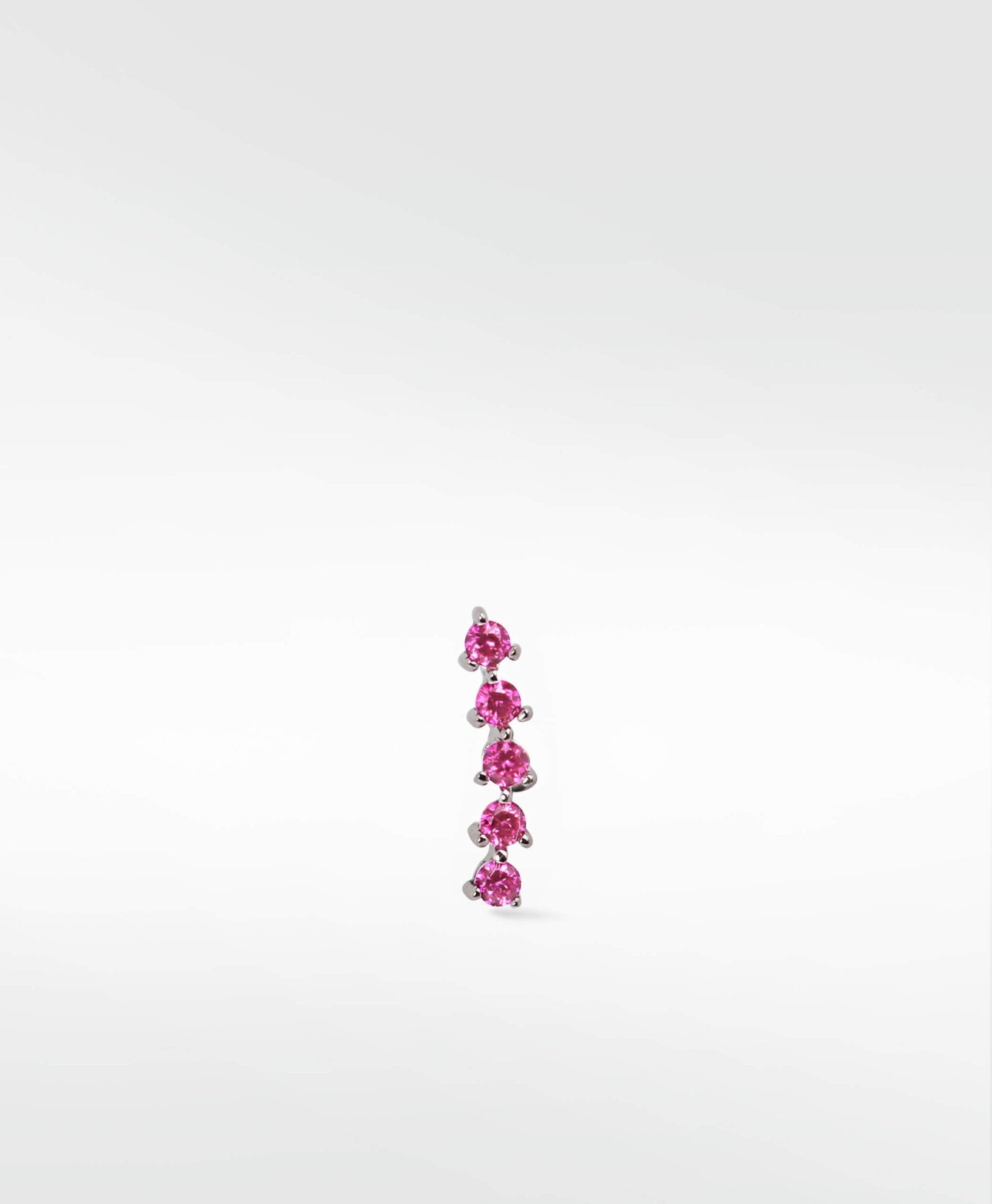 Modernist Tennis Small Ear Crawler Labret Earring in 14K Gold - Various Colourways - Lark and Berry