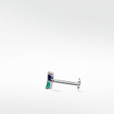 Omnis Double Baguette Stud Earring