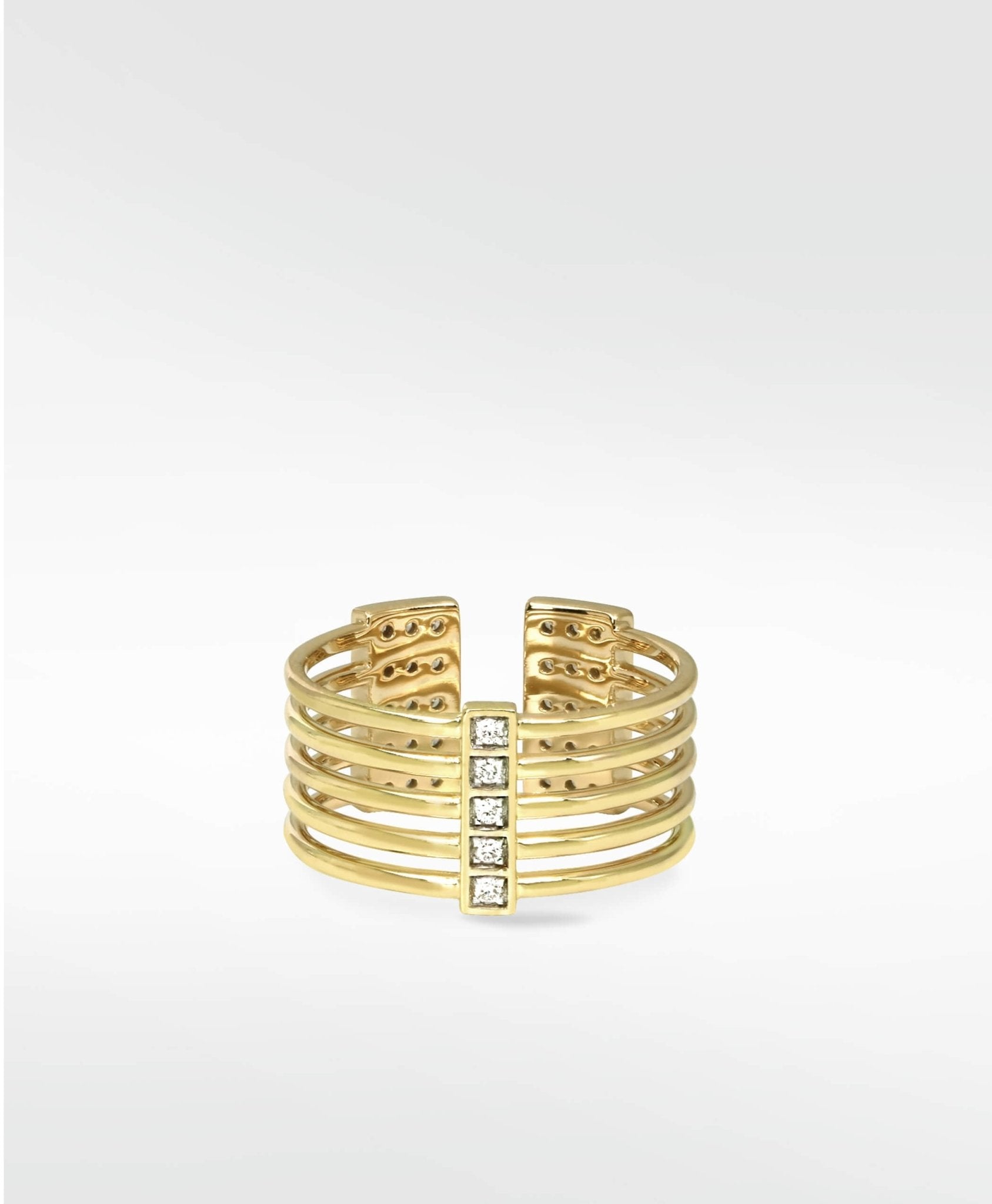 Solar Open Ring in 14K Yellow Gold - Lark and Berry