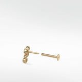 Trio Diamond Drop Stud Earring