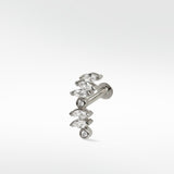 Veto Sapphire Crescent Labret Earring in 14K Gold - Lark and Berry