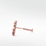 Veto Sapphire and Diamond Crescent Stud Earring