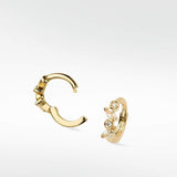 Veto Sapphire and Diamond Small Hoop